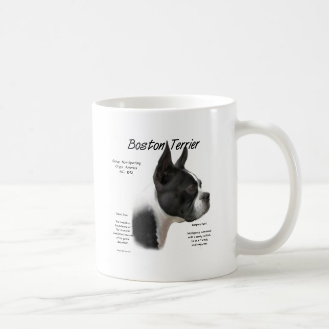 Mug Conception historique de Boston Terrier (Droite)