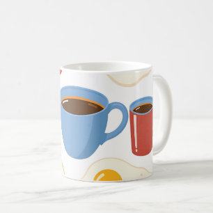 Mug Conception moderne à plat d'oeufs de bacon Toast e