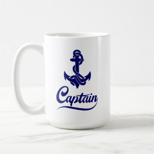 Mug Conception nautique d'ancre de voilier capitaine