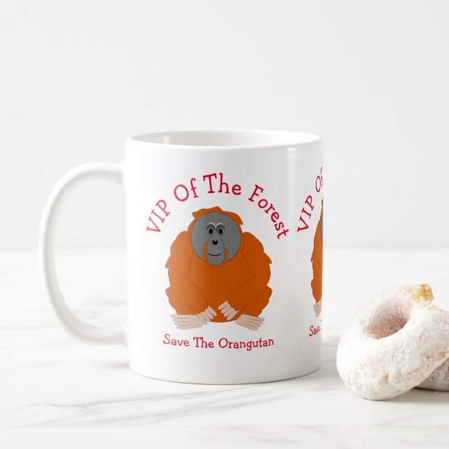 Mug Conception Orangoutan personnalisée (Avec donut)