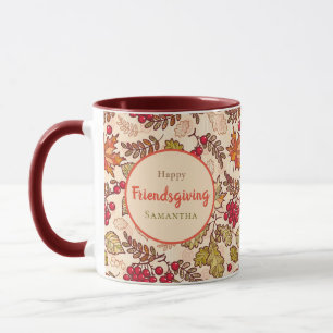Mug Conception personnalisée de Friendsgiving avec feu