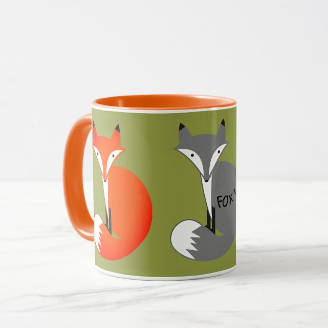 Mug Conception rusée colorée de Fox (Devant gauche)