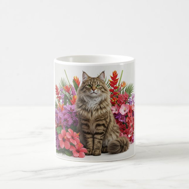 Mug Conception Tropical Cat Floral Céramique Conceptio (Centre)