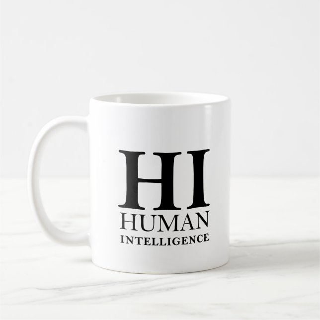 Mug Conception typographique de l'humain contre l'IA (Gauche)