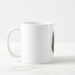 Mug Conception vectorielle de tête de cheval floral vi