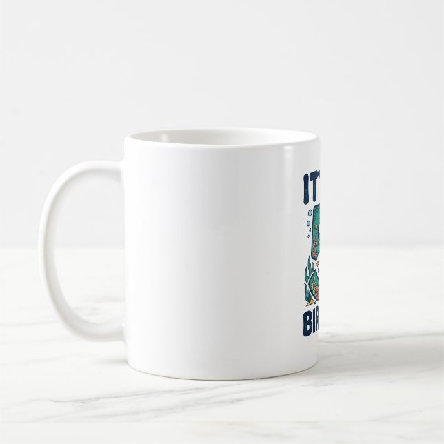 Mug Conception vectorielle sous-marine de tortue marin (Gauche)