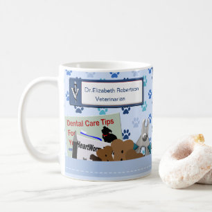 Mug Conception vétérinaire personnalisée en bleu cl