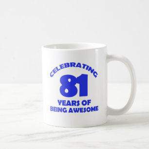 Mug conceptions d'anniversaire de 81 années