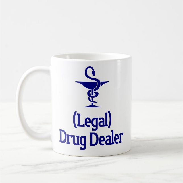 Mug Concessionnaire de médicaments - Drôle pharmacien  (Gauche)