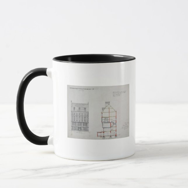 Mug Concevez pour une maison pour W. Flower Esq, (Gauche)