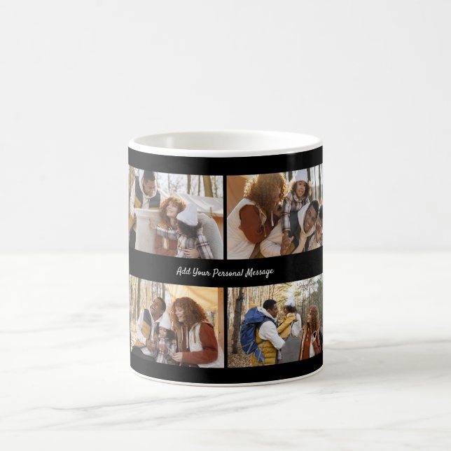Mug Concevez votre propre collection de 4 photos (Centre)