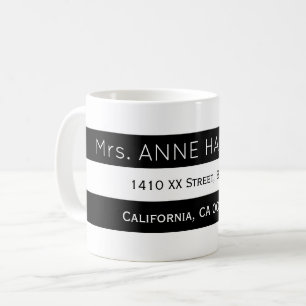 Mug Concevoir une bande noire et blanche