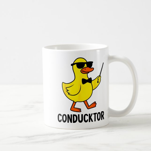 Mug Conducktor Funny Duck Music Pun Orchestra Design  (Droite)