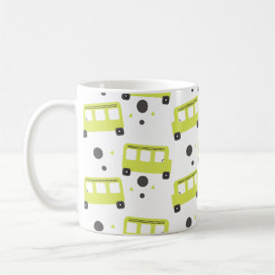 Mug Conducteur de bus scolaire Confetti Jaune