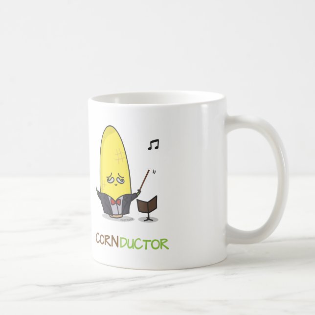 Mug Conducteur mignon de maïs de bande dessinée de (Droite)