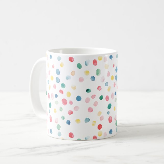Mug Confettis Colorés Points (Devant gauche)