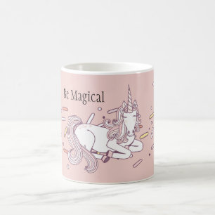 Mug Confettis de licorne magique rose