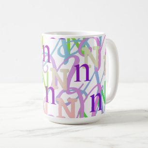 Mug Confettis en forme de lettre "N"