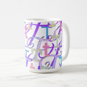 Mug Confettis en forme de lettre "T"