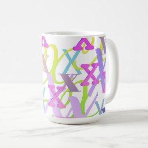 Mug Confettis en forme de lettre "X"