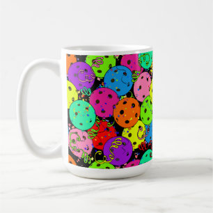 Mug Confettis et ballons de la fête du ickleball sur n