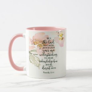 Mug Confiance dans le Seigneur floral