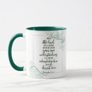 Mug Confiance dans le Seigneur floral  