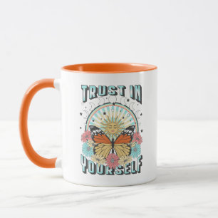 Mug Confiance en soi   Soleil céleste et papillon