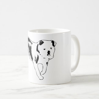Mug Confident Bulldog Stance Black and White Artwork