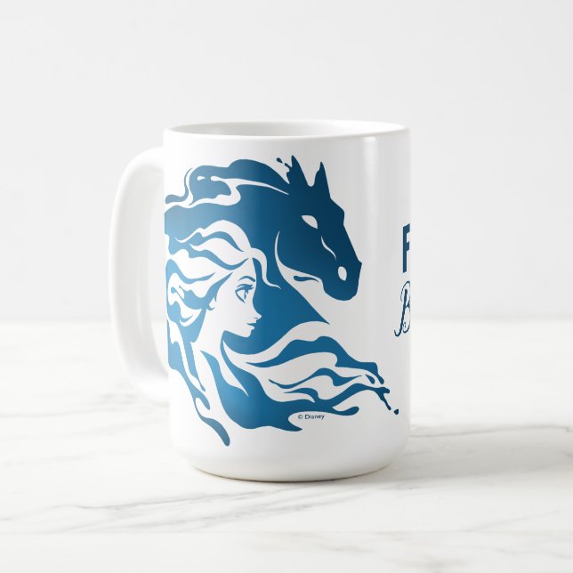 Mug Congelé 2 : Elsa et le Nokk Aquarelle Silhouette (Devant gauche)