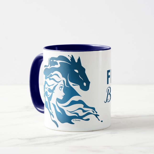 Mug Congelé 2 : Elsa et le Nokk Aquarelle Silhouette (Devant gauche)