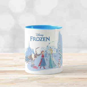 Mug Congelé   Sven, Anna, Elsa & Olaf Blue Pastels
