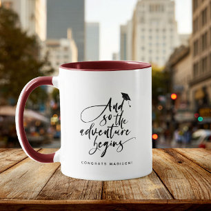 Mug Congrats de Script de Graduation Moderne Citation 