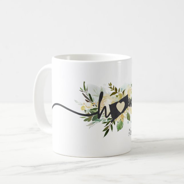 Mug Connecticut État Personnalisé Accueil Ville Rustiq (Devant gauche)