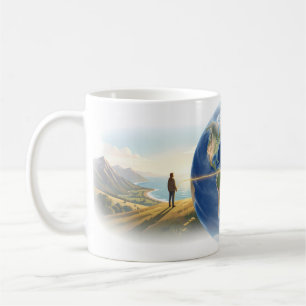 Mug Connection Fil Doré À Travers Le Monde