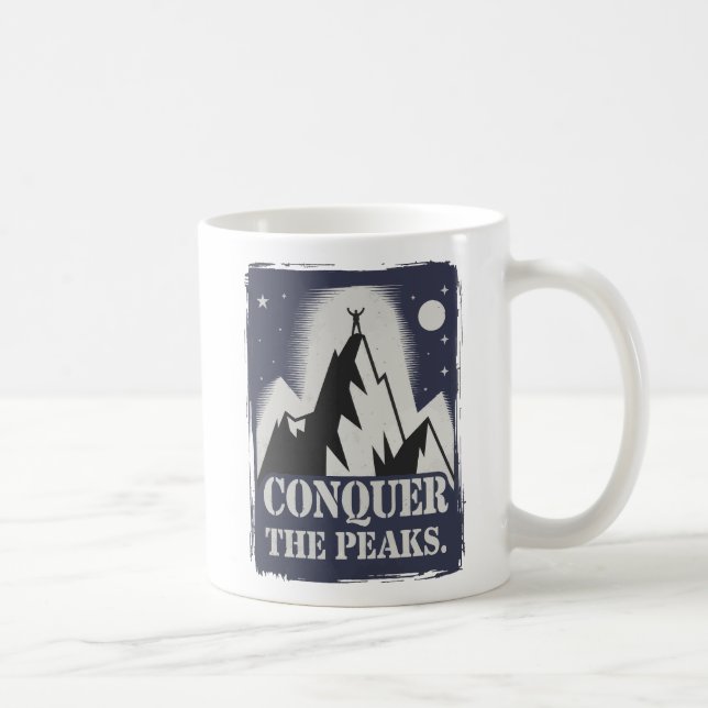Mug Conquérir les pics Motivational Mountain Design (Droite)