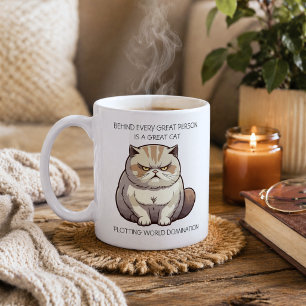 Mug Conquête du monde par les chats drôles 