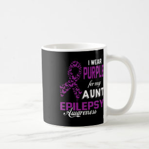 Mug Conscience de l'épilepsie Je porte le violet pour 