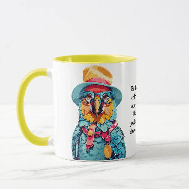 Mug Conseil Drôle D'Un Macaw (Gauche)
