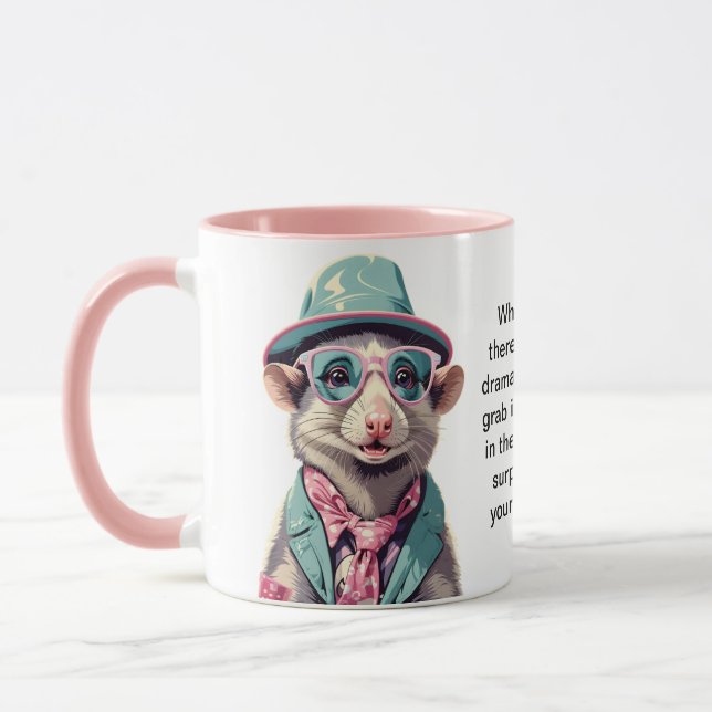 Mug Conseil Drôle D'Un Opossum (Gauche)