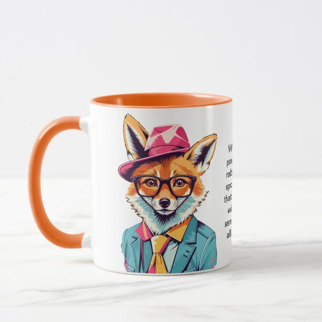 Mug Conseil Drôle D'Un Renard (Gauche)