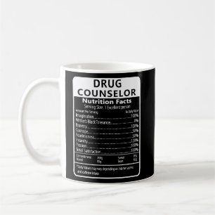 Mug Conseillère en médicaments Nutrition Facts Sarcast