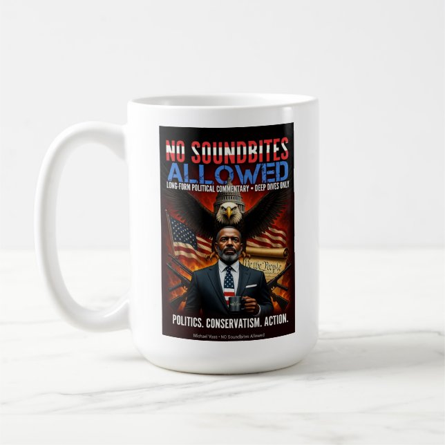 Mug Conservatisme comme café - Noir ! (Gauche)