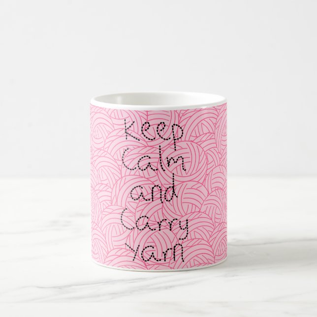 Mug Conserver le calme et porter le fil rose classique (Centre)