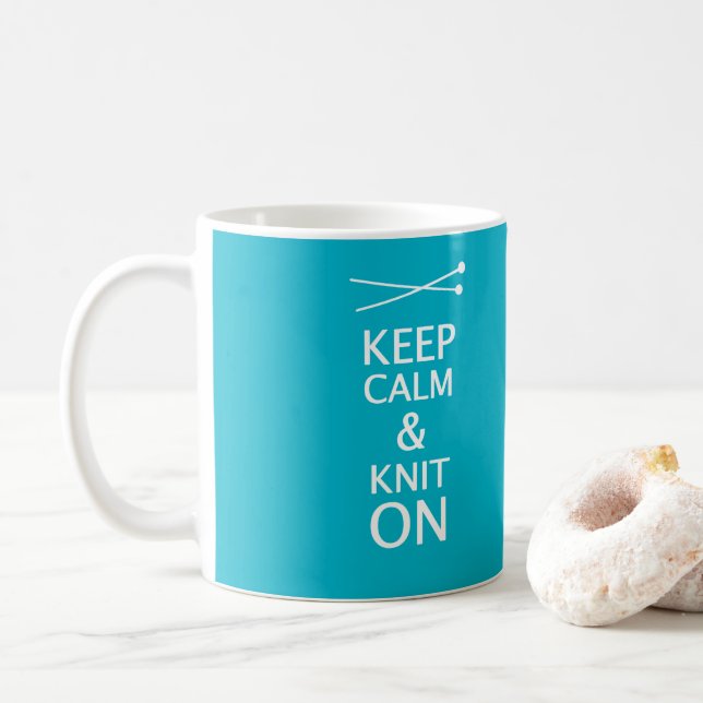 Mug Conserver Le Knit Calme Sur {Dark} (Avec donut)