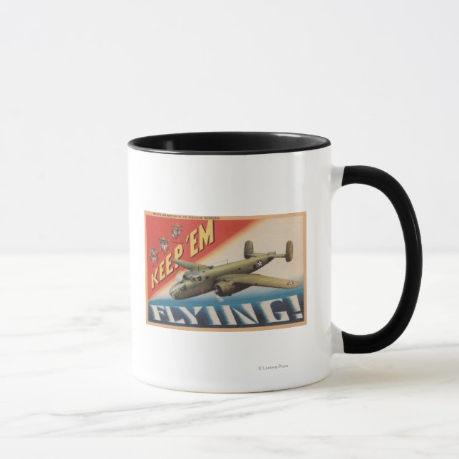 Mug Conserver Le Vol Em/Bombe Moyen B-25 (Avion) (Droite)