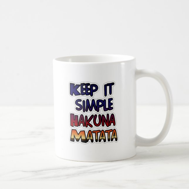 Mug Conserver Simple Hakuna Matata Art Print (Droite)