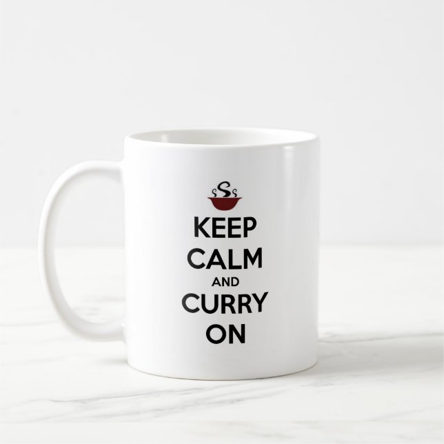 Mug conservez le cari calme dessus (Gauche)