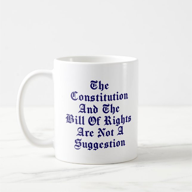 Mug Constitution Et Déclaration Des Droits - Pas Une S (Gauche)