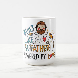 Mug Construire comme un père, Powered By Love Fête des